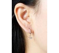 Outrage London Women's Silver diamond butterfly hoop earrings | Size: Small Outrage London Silver Small