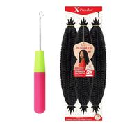 Outre Crochet Braids X-Pression Twisted Up 3X Springy Afro Twist 24" (1 Pack, 1) With Latch Crochet Hooks, Crochet Needle
