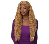 Outre Lace Front Wig - Perfect Hair Line 13X4 - Swoop Series - Swoop 7 (OFF BLACK 1B)