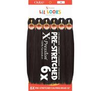 Outre X-Pression Lil Looks Pre Stretched Calming Braid, 32", 6X (Off Black 1B)