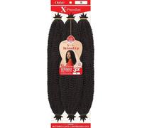 Outre X-Pression Twisted Up 3X Springy Afro Twist Crochet Braids 24 (1B(PACK OF 1))