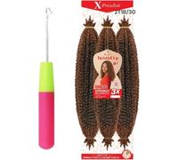 Outre X-Pression Twisted Up 3X Springy Afro Twist Crochet Braids 24 (2T1B-30)