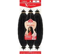 Outre X-Pression Twisted Up Afro Twist Elastic 16" 3X (Pack of 2, Jet Black 1)