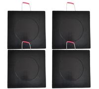 Outrigger Jack Pad，，Heavy Duty Crane Leg Pads 4-Pack, 15"x15"x1.2" Plastic Outrigger Pads for Crane, Concrete Pump, RV Stabilizer Foot, Supports 40 Tons Load, Durable Mat