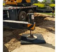 Outrigger Pads Forklift - 12×12/15×15/20×20/24×24 Inch,for Crane, Wrecker, Tow Truck, RVs with Handle, Stackable Universal Stabilizer, Black High Density Jack Landing Pad