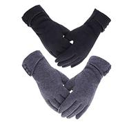 Outrip Womens Lady Winter Warm Gloves Touch Screen Phone Windproof Lined Thick Gloves (BlackGray)