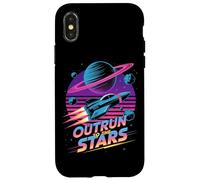 Outrun To The Stars Retro Space Voyage Case for iPhone X/XS