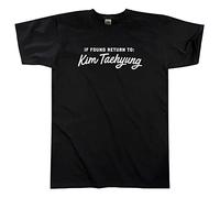 Outsdr Men's Unisex If Found Return to Kim Taehyung T-Shirt - Black - Medium