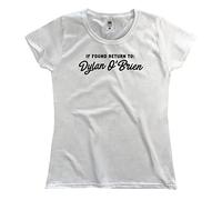 Outsdr Women's If Found Return to Dylan O'Brien T-Shirt - White - Large