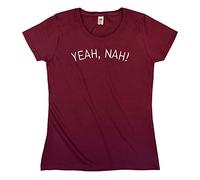 Outsdr Women's Yeah, Nah! T-Shirt - Burgundy - Large