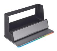Outshine Gaming Universal RGB Device Organiser - Tablet, Phone, Switch & Tech Stand | Space-Saving Desk Dock with Multi-Colour RGB Lighting - Aluminium Build, Adjustable Viewing Angle