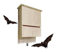 Outside Bat Habitat House - Wood Shelter for Bat Colony | Reusable Wooden Bat Nest for Hibernation, Bat Box House Wooden Decor for Garden Outside Garden Patio Yard Fowybe