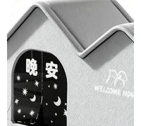 Outside Cat House Weatherproof, Enclosed Foldable Dog Shelter, Cold Weather Kitten Shelter, for Caregivers Pet Parents Rescuers Barn Community Suburban Backyard Porch Garden Park Front Door