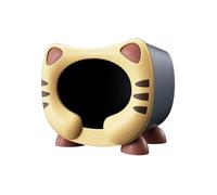 Outside Cat House Weatherproof for Multiple Cats Easy to Put Together, Plastic Cat House Stackable Feral Cat Shelter, for Outside Stray Barn Cat(Yellow)