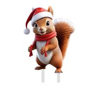 Outside Christmas Decorations Christmas Cute Cartoon Squirrel Ground Stake Insert Art Garden Decoration Colorful Outdoor Decoration For Yard For N (B, 30cm)