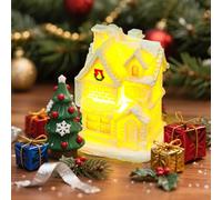Outside Christmas Decorations Decorative Light Up Resin Desktop Ornament for Festive Home Perfect Holiday for and Family (A, 6X5X4. 5cm)