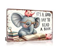 Outside Decor For Porch Old-fashioned Cool Wall Art - It's A Good Day To Read A Book. Rustic Wall Art Sweet Easy Hang For Garage(30X40CM)