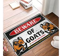 Outside Decor For Porch Spring Rug Throw Premium Quality - Keep Off Plush Texture | Cute Shoes Take Them Off Doormat Beware Of Goat(50X80CM)