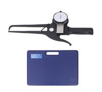 Outside Dial Caliper Gage, ABS Measuring Tool, 0-50mm Range, 125mm Jaws - High Precision, Extended Jaws Design, Angle Measuring Capability