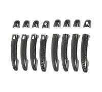 Outside Door Handle Trim Car Exterior Door Handle Cover Dry Carbon Fiber Compatible For A4 B8 Q3 Q5 LHD Car(Four door sensor)