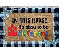 Outside Door Mat, In This House It Can Be A Different Kind of Welcome Doormat, Non-Slip Indoor Outdoor Mat for Front Door, Porch & Entrance, Supportive Home Decor Mats (16x24(40x60cm))