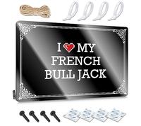 Outside Fall Decor, Cool Wall Art Funny Custom Wall Decor, Novelty Rustic Metal Tin Sign For Man Cave | Farm Holiday Gift Custom I Love My French Bull Jack(30X40CM)