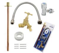 Outside Garden Tap Kit Self-Cutting, Easy Diy Installation With Hose Union Bib Tap And Fixings
