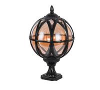 Outside Housing Post Caps Light Victoria Globe Column Caps Lights With Amber Glass Pillar Lamps Waterproof Fence Deck Caps Lanterns Outdoor Hardwired E26 Landscape Lights For Mailbox Yard Path Lights
