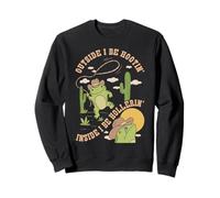 Outside I be Hootin inside I be Hollerin funny Frog Sweatshirt
