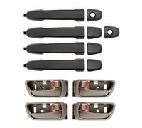 Outside & Inside Door Handle Set, Compatible with Toyota Camry 2002-2006, Beige Interior & Exterior Front & Rear Left Driver & Right Passenger Side, Replace# 81309 GM1310169 6920633030E 6920533030E