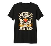 Outside is My Quiet Place Camping Introvert Hiker Premium T-Shirt