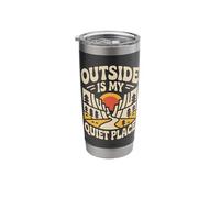 Outside is My Quiet Place Camping Introvert Hiker Stainless Steel Insulated Tumbler