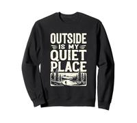 Outside Is My Quiet Place Camping Introvert Hiker Sweatshirt