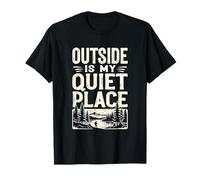 Outside is My Quiet Place Camping Introvert Hiker T-Shirt