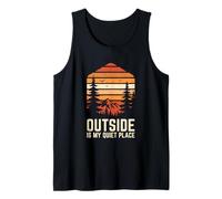 Outside is My Quiet Place Camping Introvert Hiker Tank Top