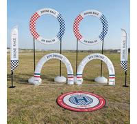 Outside Lawn Drone Obstacle Course Kit, Complete FPV Drone Racing Track Set, RC Model Aircraft Practice Gate Door for Age 6-12 Kids or Adults(Style b)