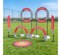Outside Lawn Drone Obstacle Course Kit, Complete FPV Drone Racing Track Set, RC Model Aircraft Practice Gate Door for Age 6-12 Kids or Adults(Style a)