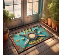 Outside Mats For Front Door Crossed Swords Pinball: A Unique Gaming Adventure Doormat Emo Room Decor Retro Rug(50X80CM)