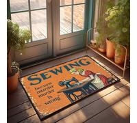 Outside Mats For Front Door Vintage Sewing Humor: 'Because Murder, Murder Is Wrong' Doormat Emo Room Decor Retro Rug(50X80CM)