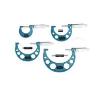 Outside micrometer 4pcs Outside Micrometer Set Machinist Tool 0-4" 0-100mm 0.01mm Accuracy Carbide With Standards Ratchet