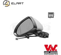 Exterior mirror Left Complete Mirror 3750805 VAN WEZEL for OPEL CORSA D CORSA E