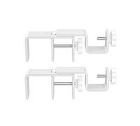 Outside Mounted Blinds Curtain Rod Bracket, Adjustable 1.3-2 Inch Width Track, Tool-Free and Drill-Free, Ideal for Living Rooms, Bedrooms, Apartments, and Offices Curtain Rod Brackets, 2Pcs-White