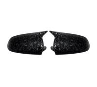 Outside Rearview Cover 2Pcs Side Car Mirror Cover Caps For A3 S3 8P 05-08 For A4 S4 B6 B7 8E 8H For A6 S6 For C6 4F Mirror Tools Case Glossy Black Side wing outer shell(Forged Carbon Look)