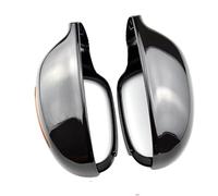 Outside Rearview Cover Bright Black Mirror Cover Rearview Side Mirror Cap For VW For Passat B6 R36 For Golf 5 For Jetta MK5 Side wing outer shell(Black)
