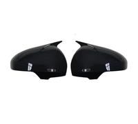 Outside Rearview Cover Car Housing Cap Rearview Mirror Cover With Turn Signal Light Lamp For Toyota For Mark X For Reiz 2010-2016 Side wing outer shell(Bright Black)