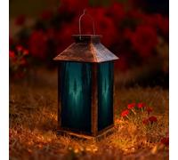 Outside Solar Lanterns Blue Moonlight Spruce Trees Dark Magic Mystery Hanging Solar Powered Lantern Outdoor Waterproof Garden Lights Balcony Wall Patio Camping Table Lamp Gifts for Women Homeowner