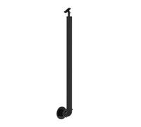 Outside Stair Railing, Side-Mounted Wooden Handrail for Indoor Outdoor Steps,House Entrance Railing Side Mount Adjustable Angle Hand Rails Kit for Cement Concrete Steps(Height 85cm