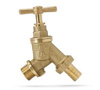 Outside Tap 1/2" Hose Pipe Bibtap WRAS Approved Double Check Outdoor Garden Brass Bib Taps