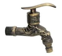 Outside Tap Antique Bronze Dragon Carved Tap Animal Shape Faucet Garden Washing Machine Faucet Outdoor Faucet for Garden(Antique Brass)