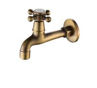 Outside Tap,Bibcock Output Outdoor Garden Faucet,Brass Kitchen tap Vintage Water Wall Mounted Single Cold Sink for Bathroom Washing Machine Mop Pool(13.5cm)